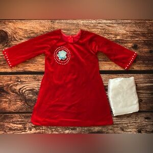 Red Velvet Aodai with Floral Design